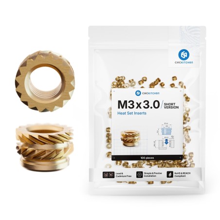 Inserti filettati - M3x3 100 pz