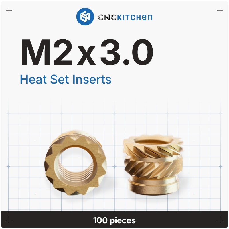 Inserti filettati - M2x3 100 pz